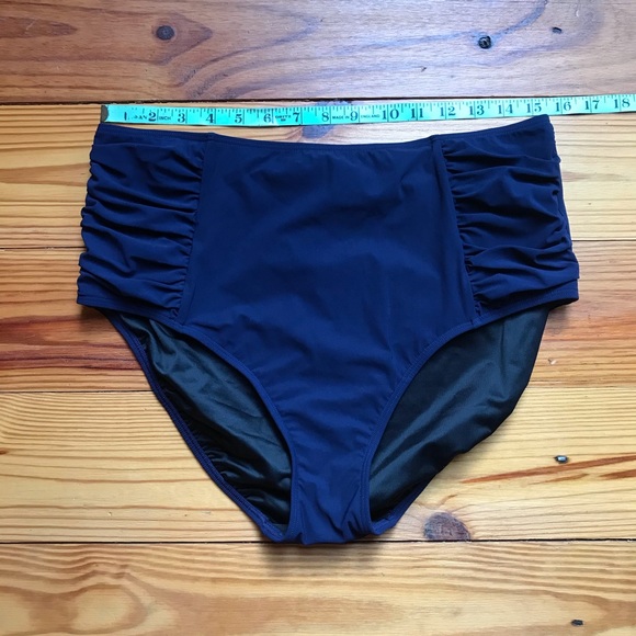 Lands End L. L. Bean Blue Checker High-Waist Tankini, EUC, 12/16 L/XL - Picture 9 of 13